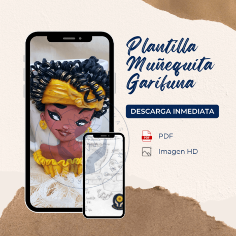 Plantilla Muñequita Garifuna-min