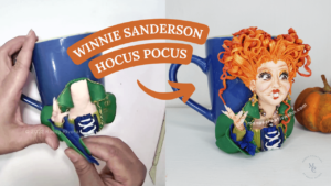 Cómo hacer a Winifred “Winnie” Sanderson (Hocus Pocus) para taza en porcelana fría
