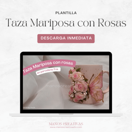 Woo - Taza Mariposa con Rosas